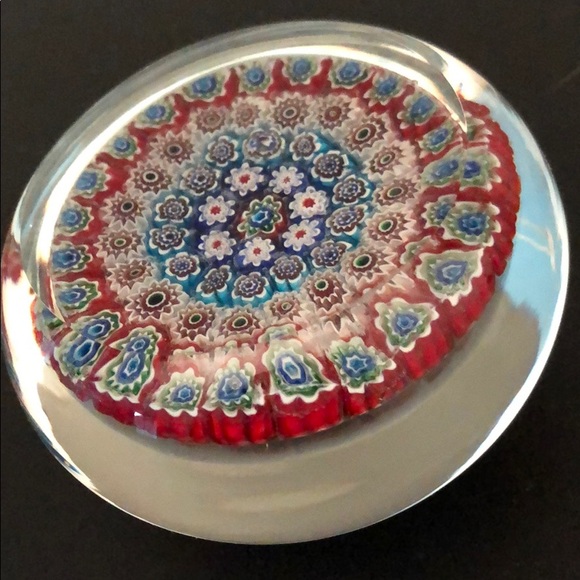 VINTAGE MURANO MILLEFIORI HANDBLOWN PAPERWEIGHT - Picture 5 of 11